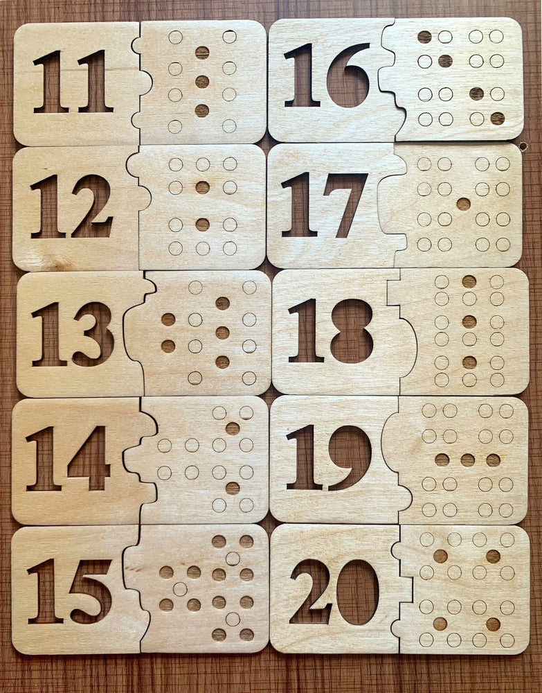 Puzzle numbers 1- 20 with self correction (English)