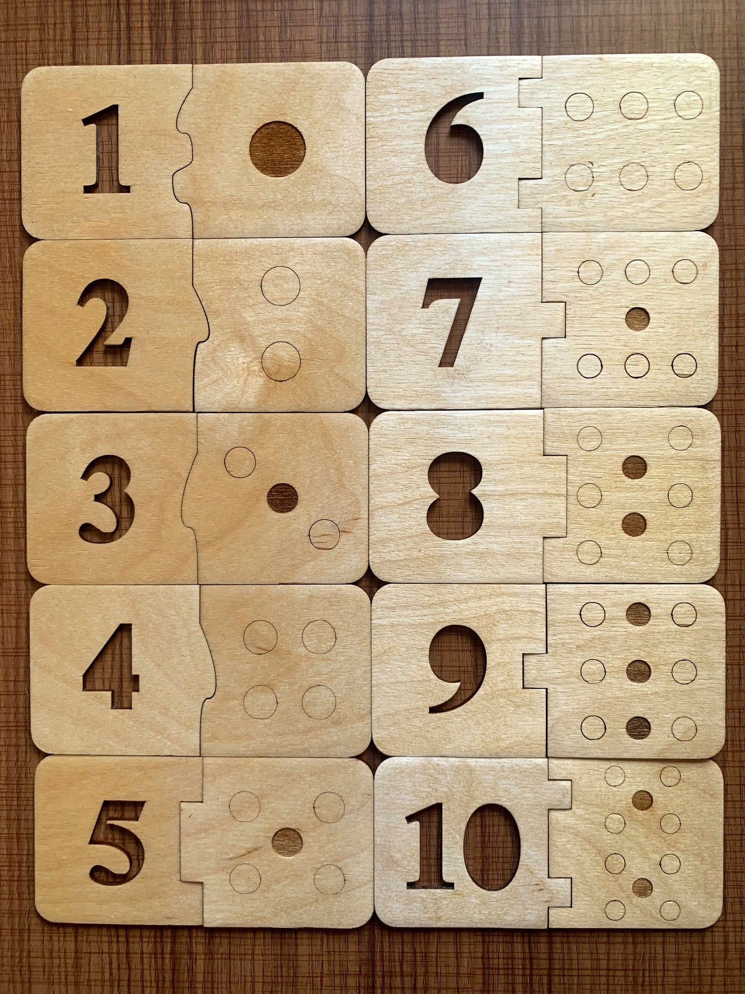 Puzzle numbers 1-10 with self correction  (English)