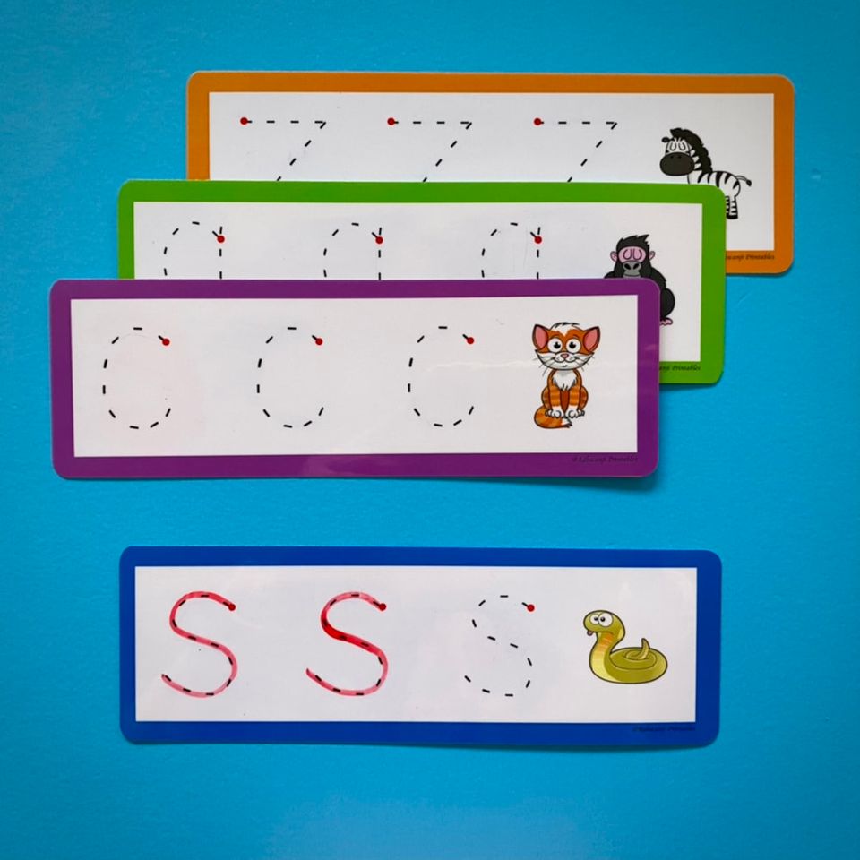 English Alphabet Tracing Cards