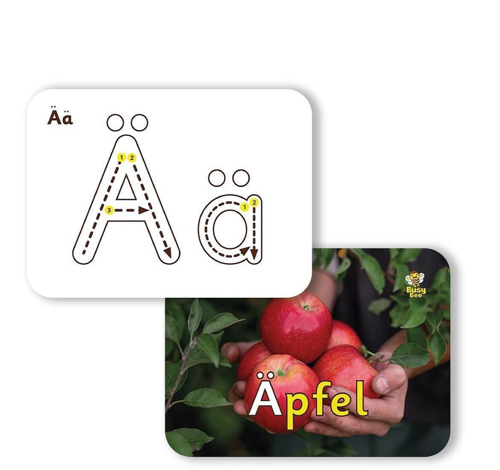 German Alphabet Tracing Flashcards