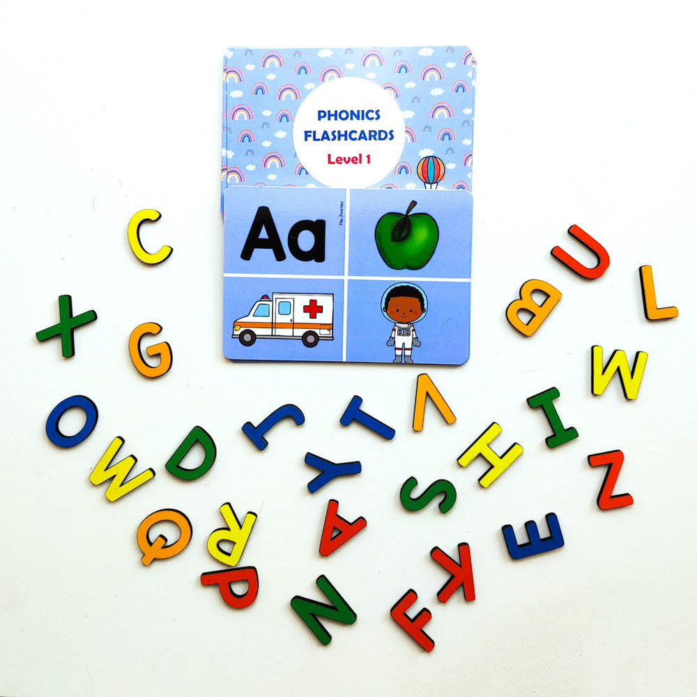 Picture Phonics Cards with Wooden Letters