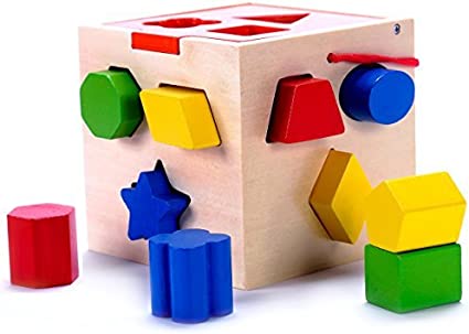 Wooden Cube Sorting Puzzle