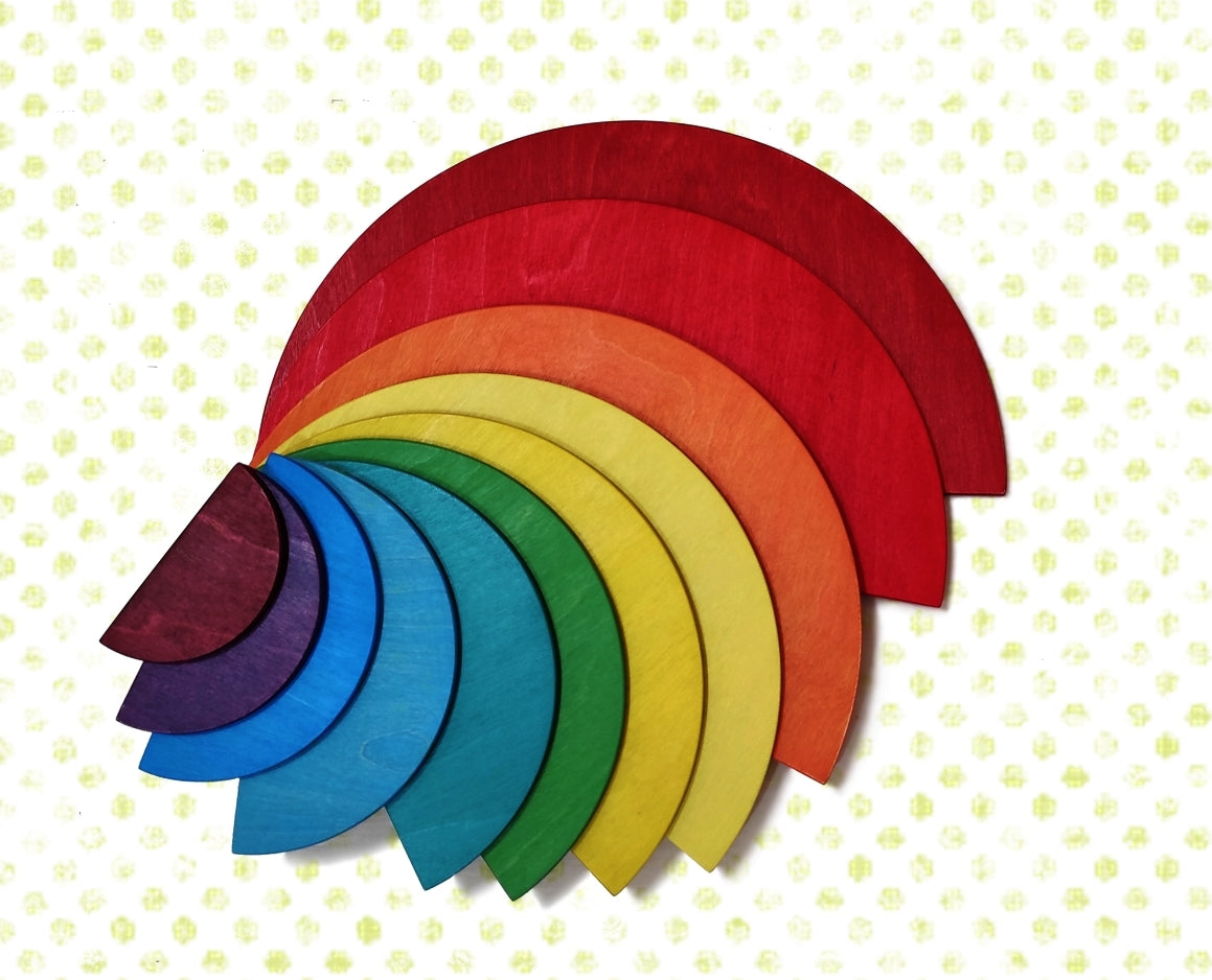 Wooden Rainbow Semi - Circles – Large