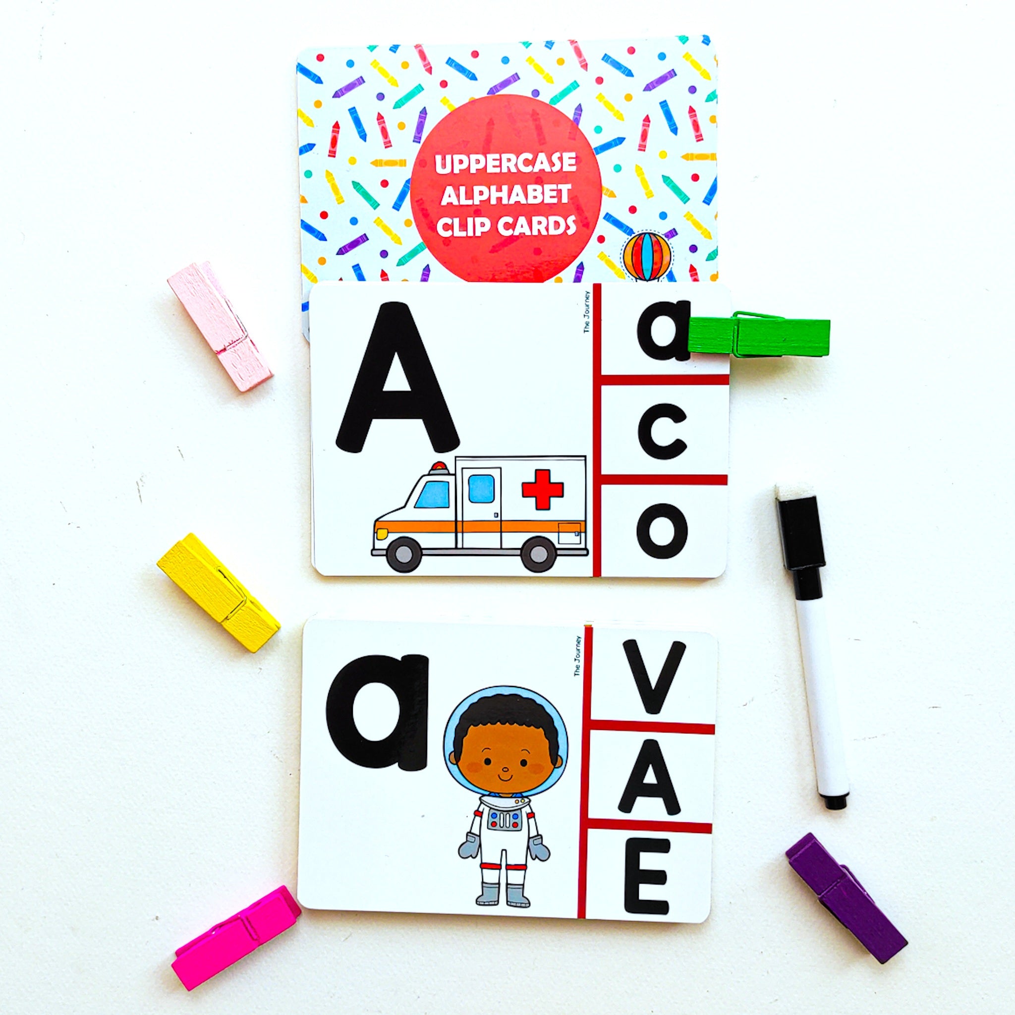 Uppercase & Lowercase Clip Cards