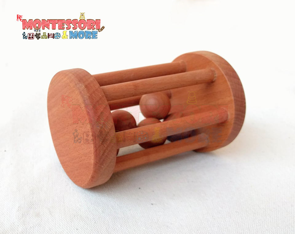 Rolling Wooden Baby Rattle
